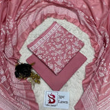 3 Piece Bin Saeed Unstitched Printed Lawn Suit – Peach Color