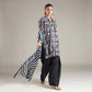 3 Piece khaadi Unstitched Printed Lawn Suit – Black Color