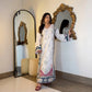 3 Piece Ethnic Silk Unstitched Luxury Embroidered Lawn Suit – Cream Color